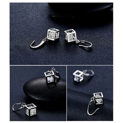 925 Sterling Silver Cube Jewellery Set