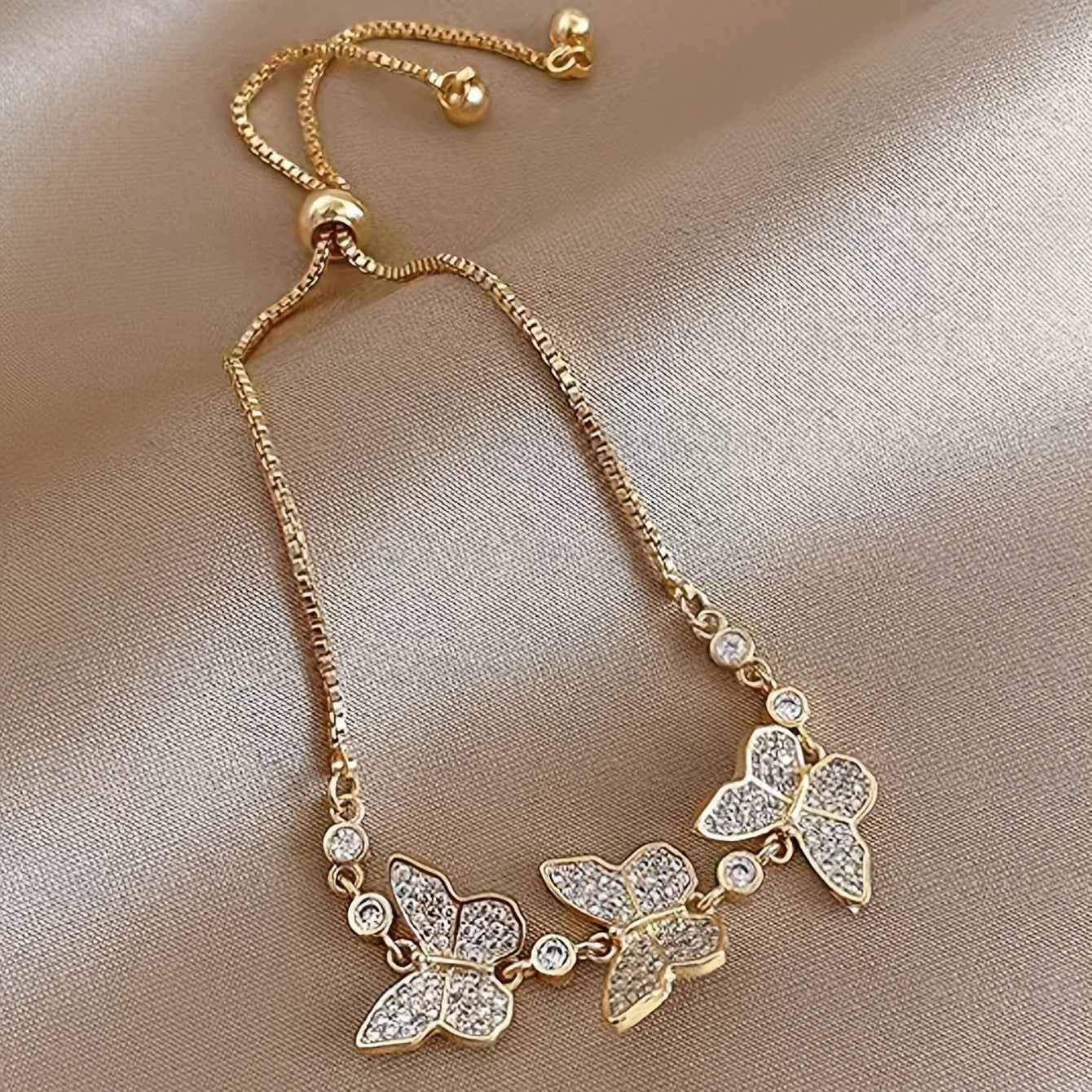 Butterfly Bracelet 18K Gold Plated