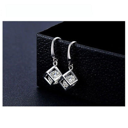 925 Sterling Silver Cube Jewellery Set