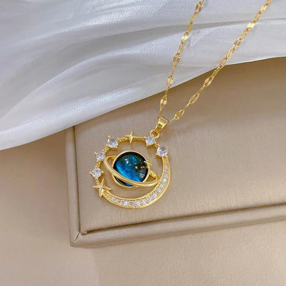 Universe Pendant Necklace - 18K Gold Plated