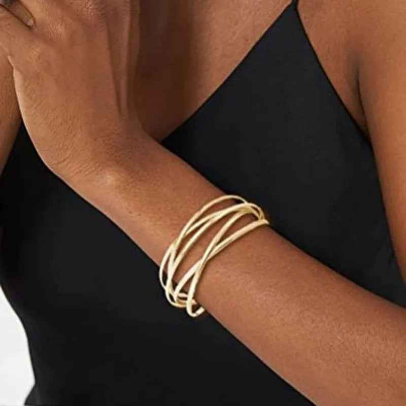 18K Gold Plated Wire Bracelet