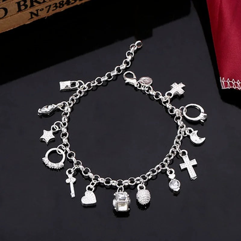925 Sterling Silver Charm Bracelet