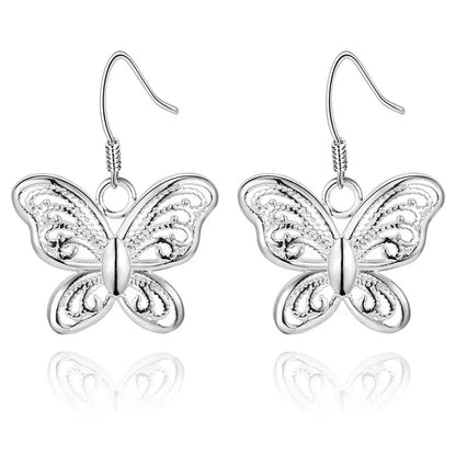 BRINCO BORBOLETAS PRATA 925 - BRP366