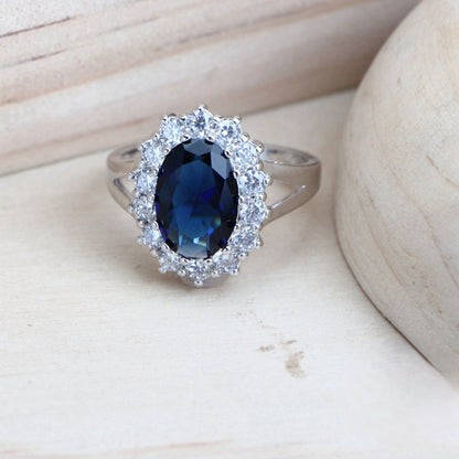 SUPER CONJUNTO SAFIRA CRAVEJADA PRATA 925 - CONP68