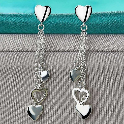 BRINCO CORAÇÕES PRATA 925 - BRP057