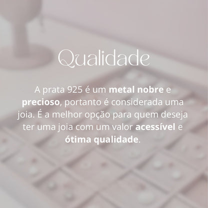 COLAR CORAÇÃO AMOR ETERNO CRAVEJADO PRATA 925 - PR146
