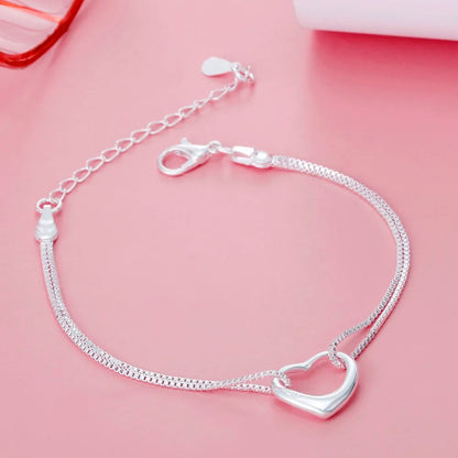 925 Sterling Silver Heart Jewellery Set