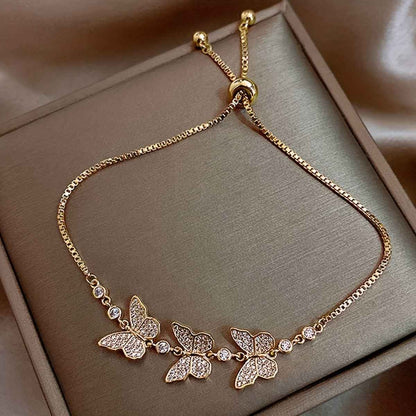 Butterfly Bracelet 18K Gold Plated