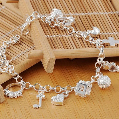 925 Sterling Silver Charm Bracelet