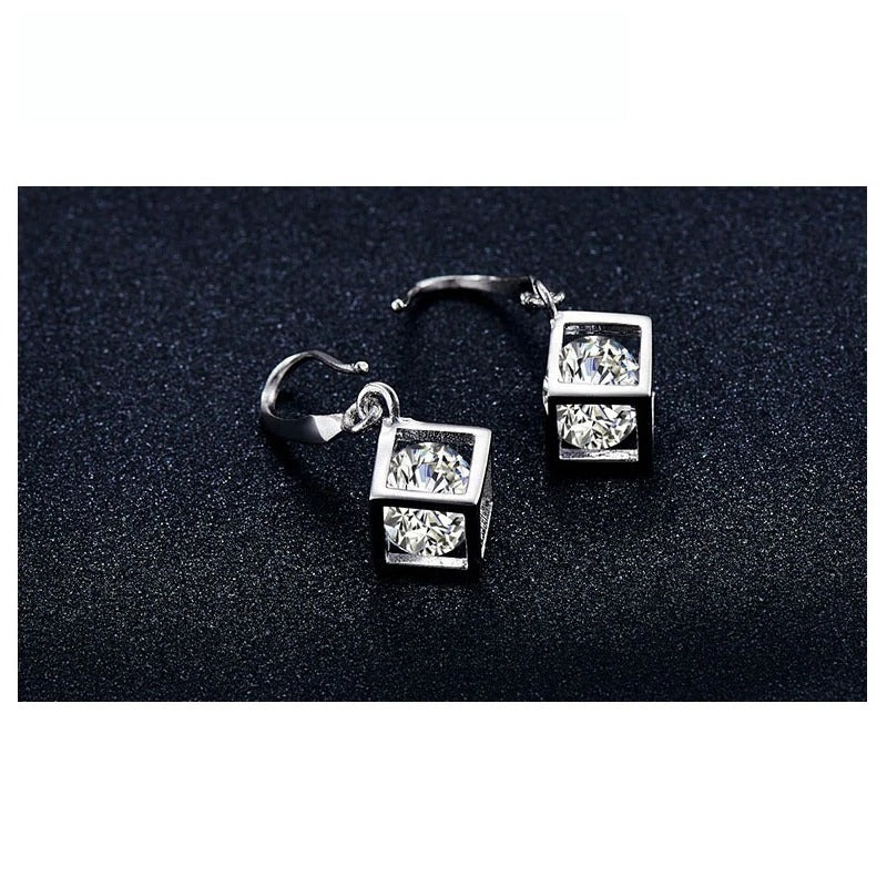925 Sterling Silver Cube Jewellery Set