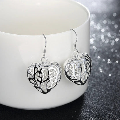 925 Sterling Silver Hearts Jewellery Set