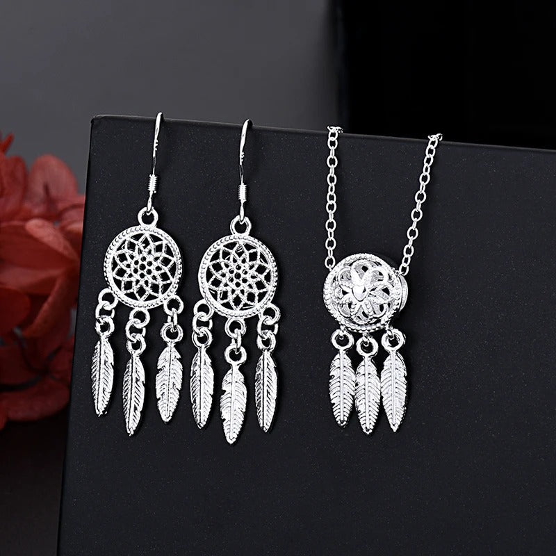 925 Sterling Silver Dreamcatcher Jewellery Set