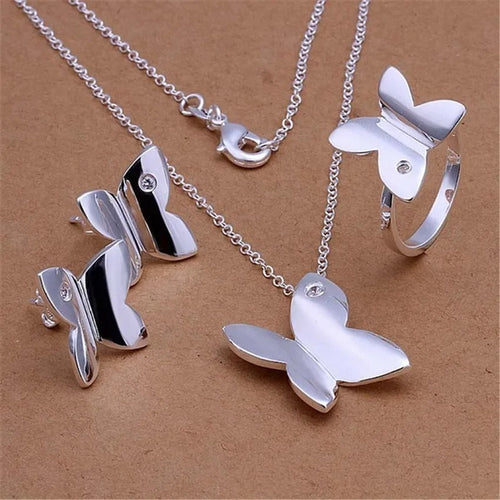 Butterfly Jewellery Set 925 Sterling Silver