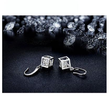 925 Sterling Silver Cube Jewellery Set