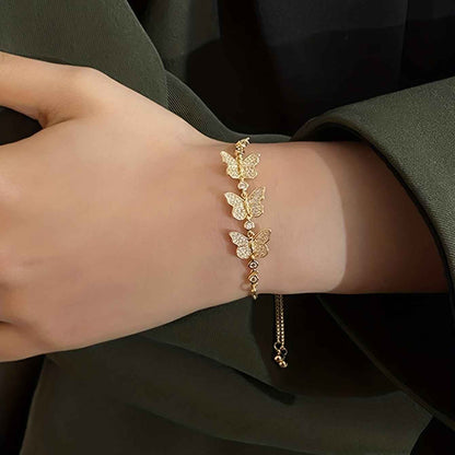 Butterfly Bracelet 18K Gold Plated