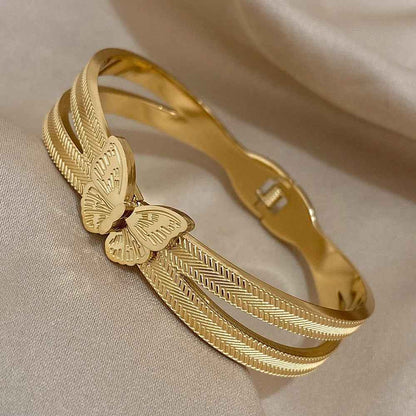 Butterfly 18K Gold Plated Bracelet