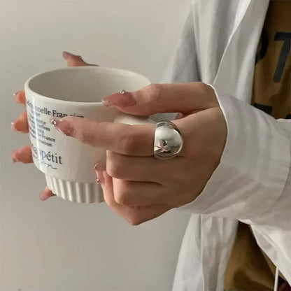 ANEL AJUSTÁVEL ESTILO GRANDE PRATA 925 - ANP679