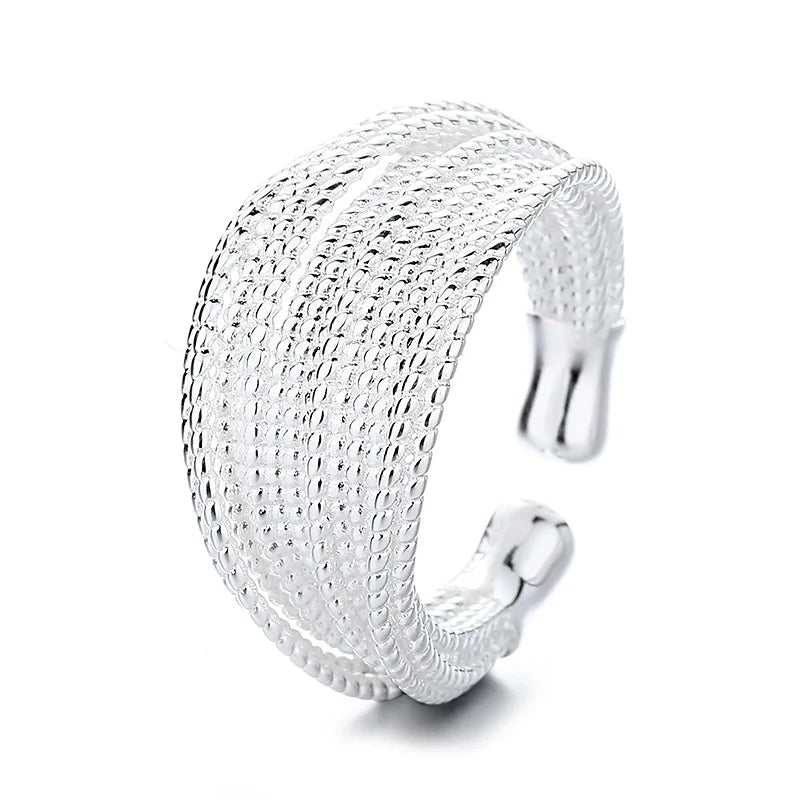 Adjustable Net Ring in 925 Sterling Silver