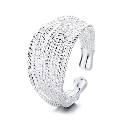 Adjustable Net Ring in 925 Sterling Silver