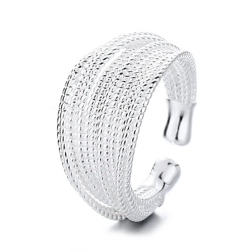 Adjustable Net Ring in 925 Sterling Silver