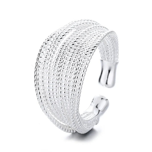 Adjustable Net Ring in 925 Sterling Silver