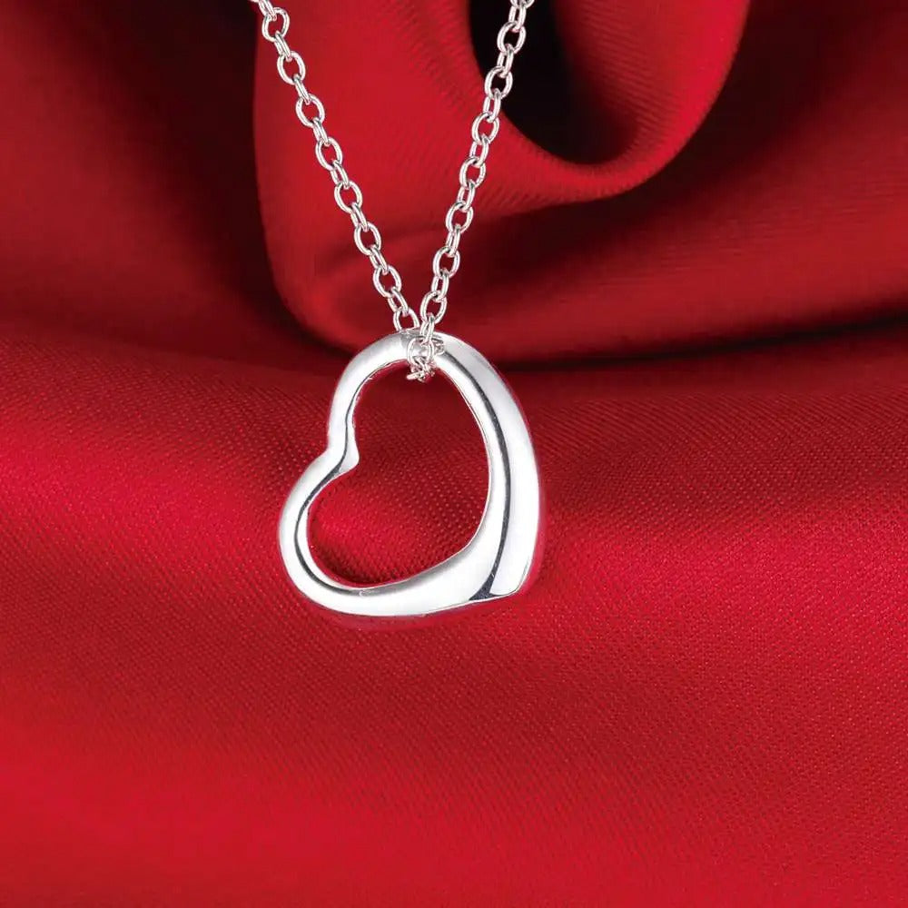 925 Sterling Silver Heart Jewellery Set