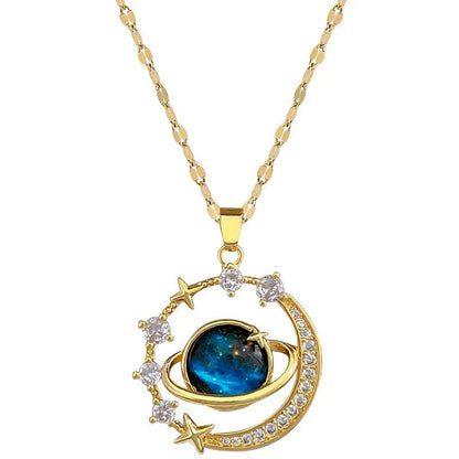 Universe Pendant Necklace - 18K Gold Plated