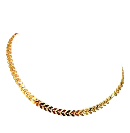 18K Gold Plated Scales Choker Necklace