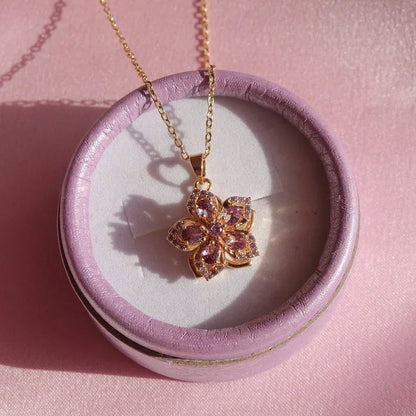 Spinning Flower Necklace