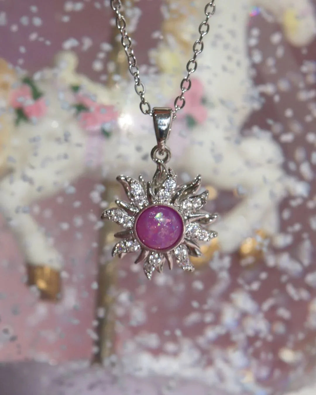 Rotating Sun Necklace