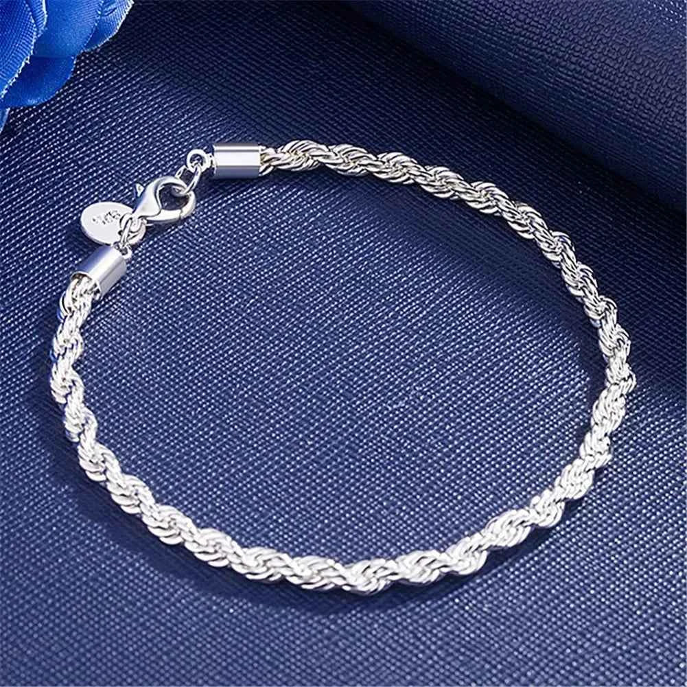 925 Sterling Silver 4mm Bracelet