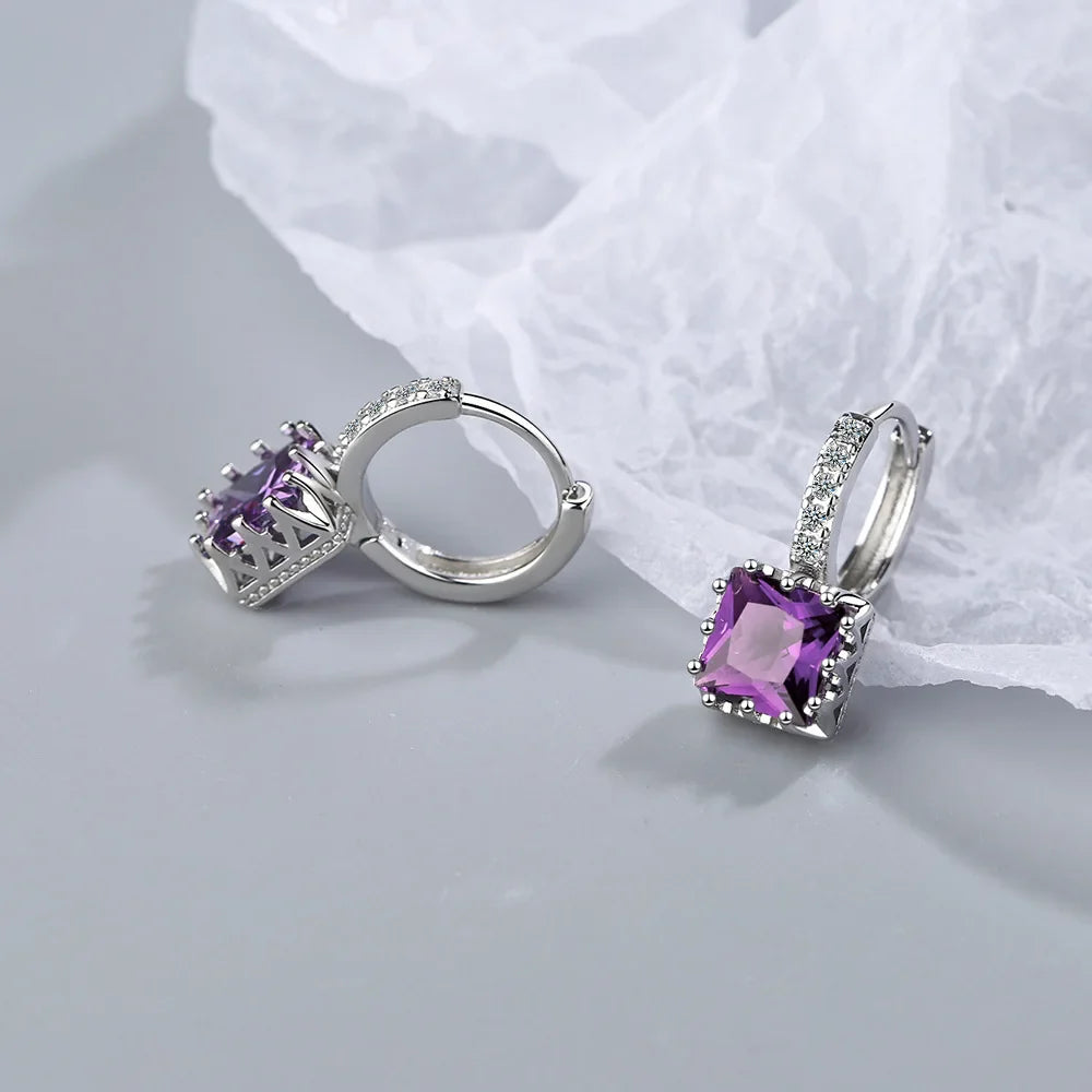 BRINCOS CRISTAIS CRAVEJADOS PRATA 925 - BRSI2423