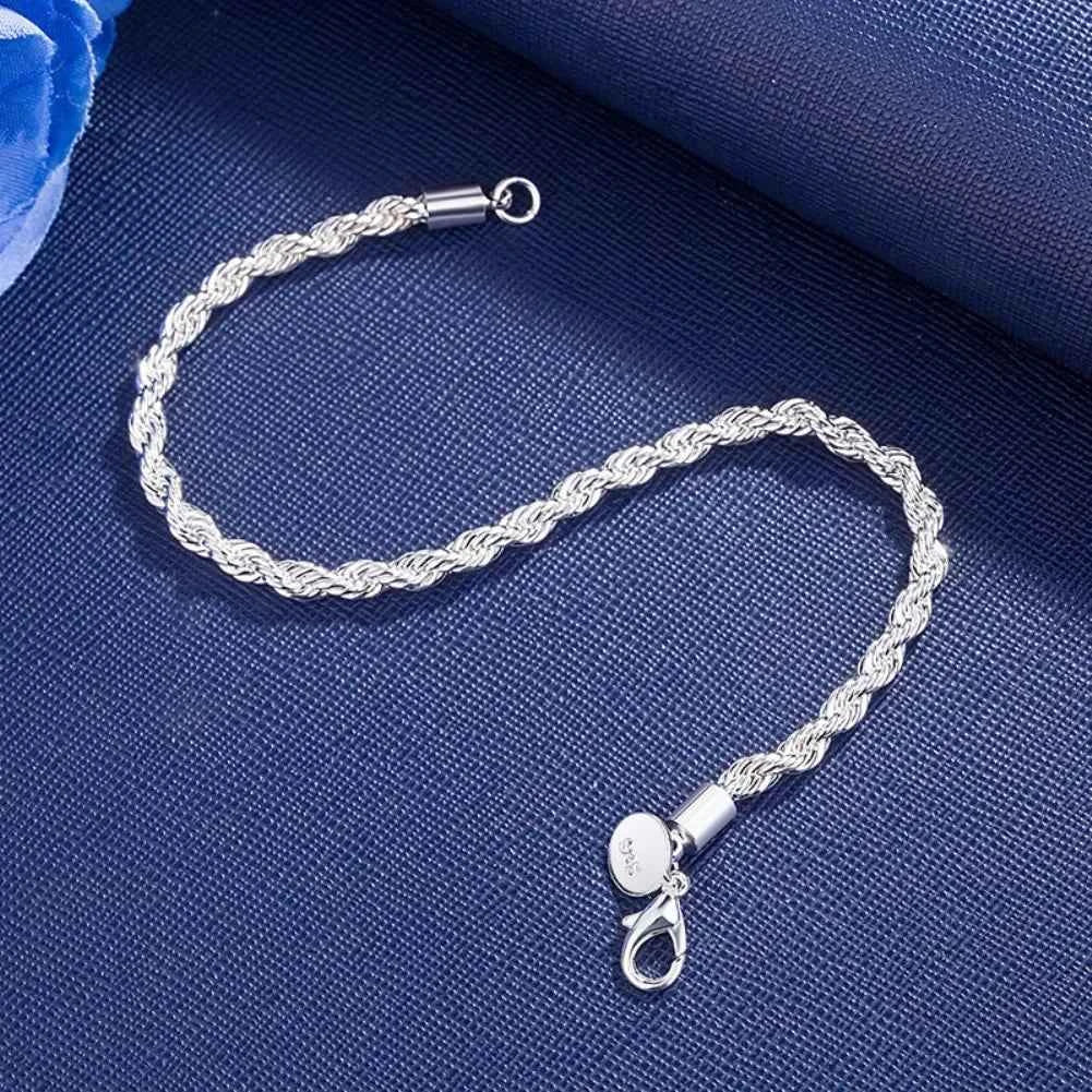 925 Sterling Silver 4mm Bracelet