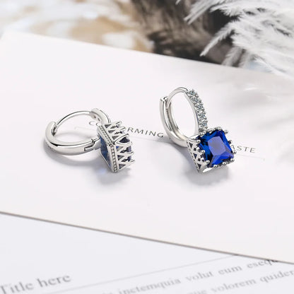 BRINCOS CRISTAIS CRAVEJADOS PRATA 925 - BRSI2423