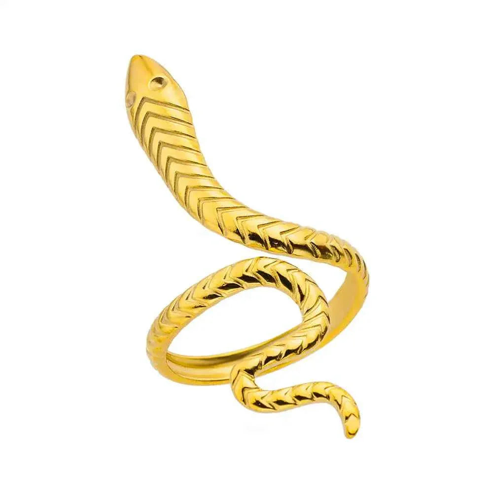 ANEL AJUSTÁVEL COBRAS BANHADO EM OURO 18K - ANF 332 - ANF 345 (DIVERSOS)