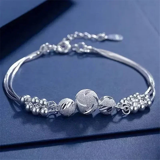 Adorned Ball Bracelet 925 Sterling Silver