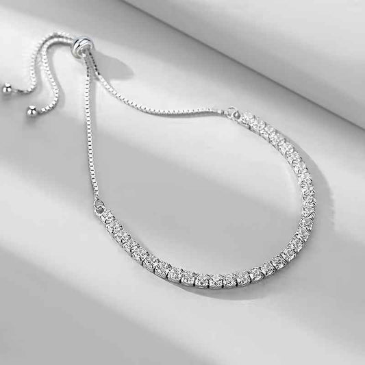 Crystal Set 925 Sterling Silver Bracelet