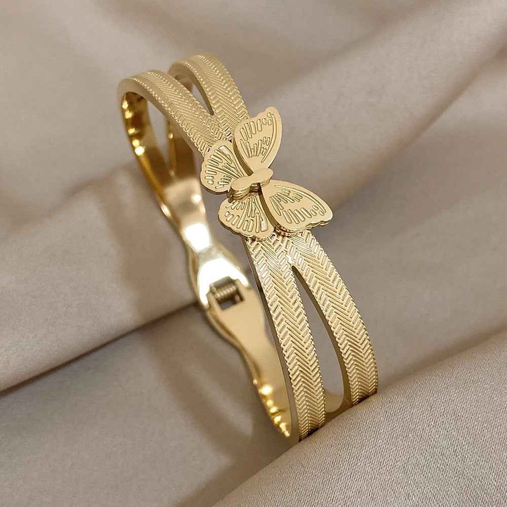 Butterfly Bracelet 18K Gold Plated
