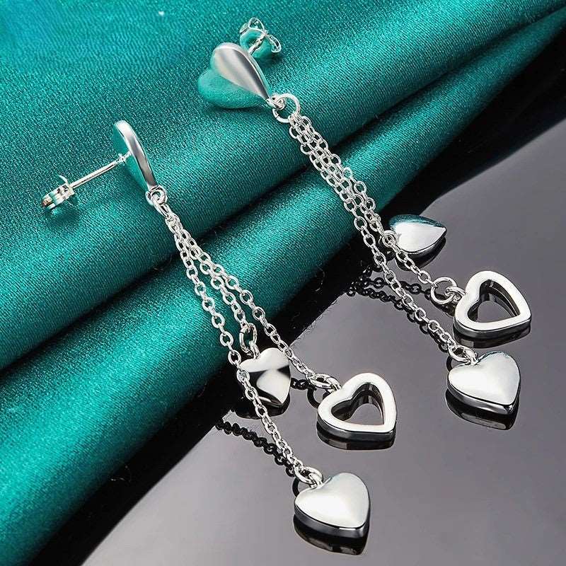 BRINCO CORAÇÕES PRATA 925 - BRP057