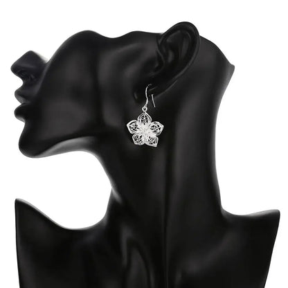 925 Sterling Silver Flower Jewellery Set
