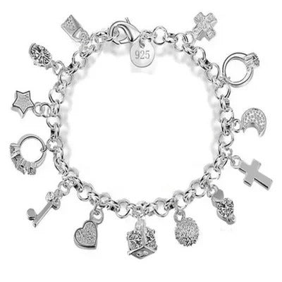 925 Sterling Silver Charm Bracelet