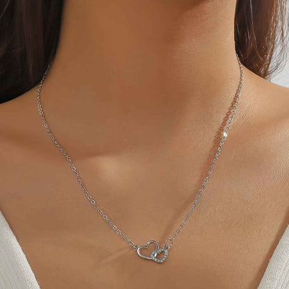 925 Sterling Silver Hearts Necklace
