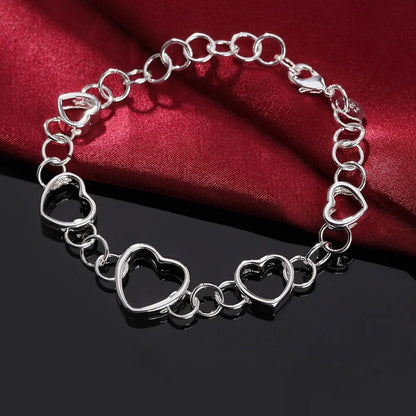 925 Sterling Silver Hearts Jewellery Set