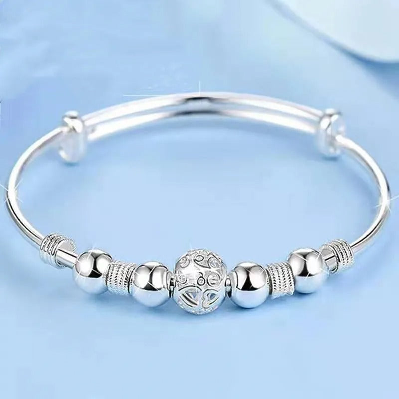 Adorned Ball Bracelet 925 Sterling Silver