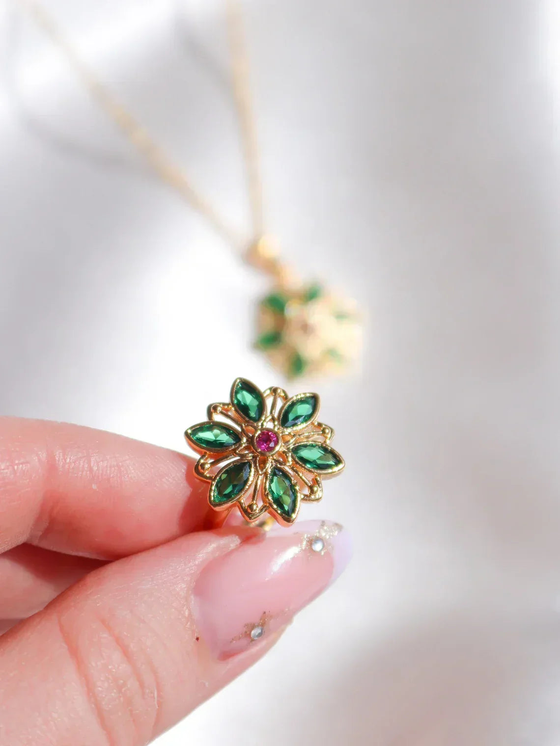 Anastasia Ring and Necklace Jewellery Set - 925 Sterling Silver