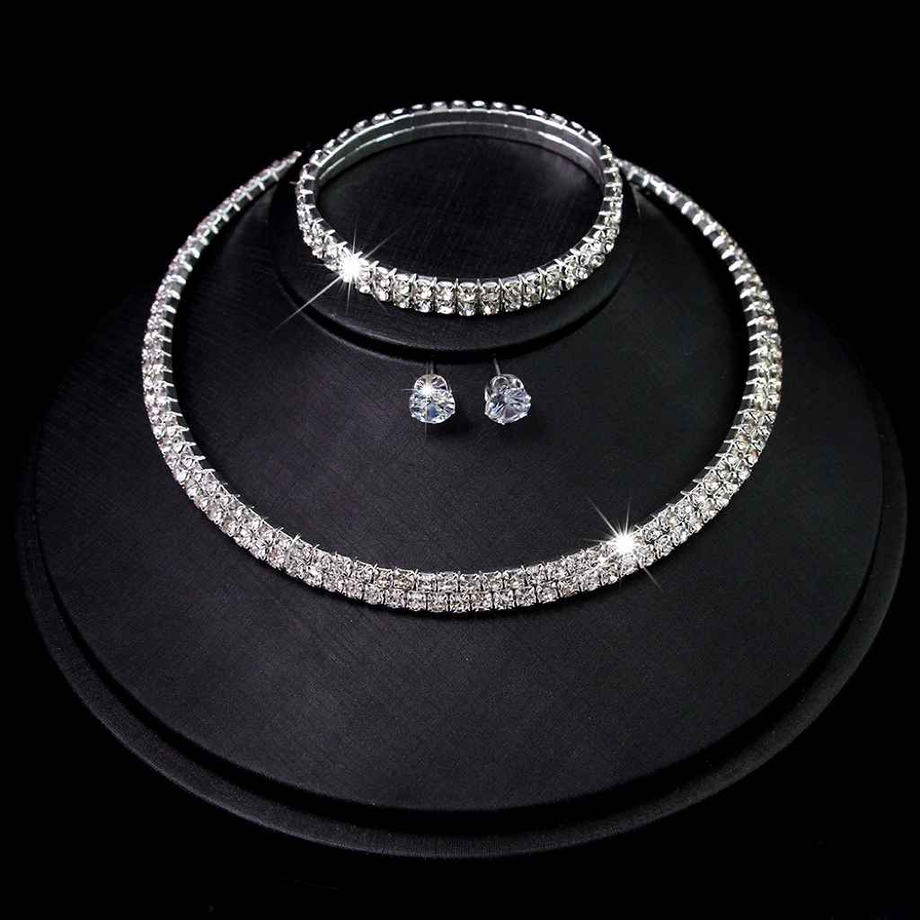 925 Sterling Silver Cubic Zirconia Jewellery Set