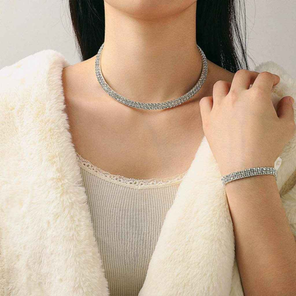 925 Sterling Silver Cubic Zirconia Jewellery Set