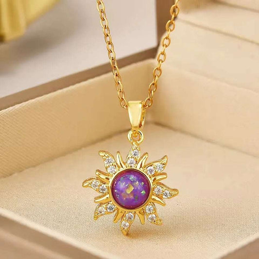 COLAR SOL RAPUNZEL CRAVEJADO BANHADO EM OURO 18K - GARG68