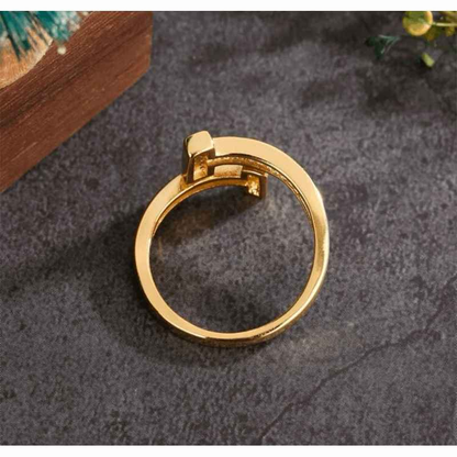 Adjustable Tiffany Style Ring 18K Gold Plated