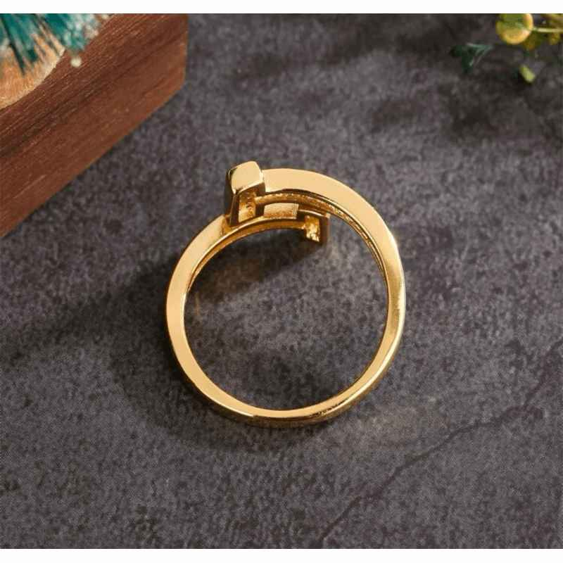 Adjustable Tiffany Style Ring 18K Gold Plated